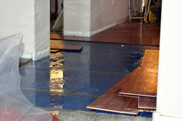 Professional Emergency Water Damage Restoration technician working in Old Orchard Beach, ME